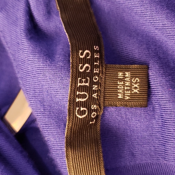 GUESS Periwinkle Blue Asymmetrical Keyhole Back gown XXS - Picture 7 of 9